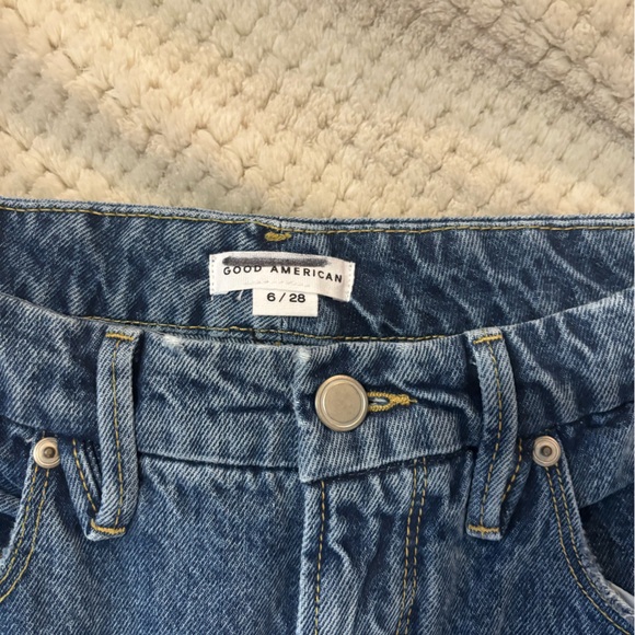 Good American Good Boy Straight Leg Jeans - Classic, Summer, Jeans, Denim - Picture 6 of 15